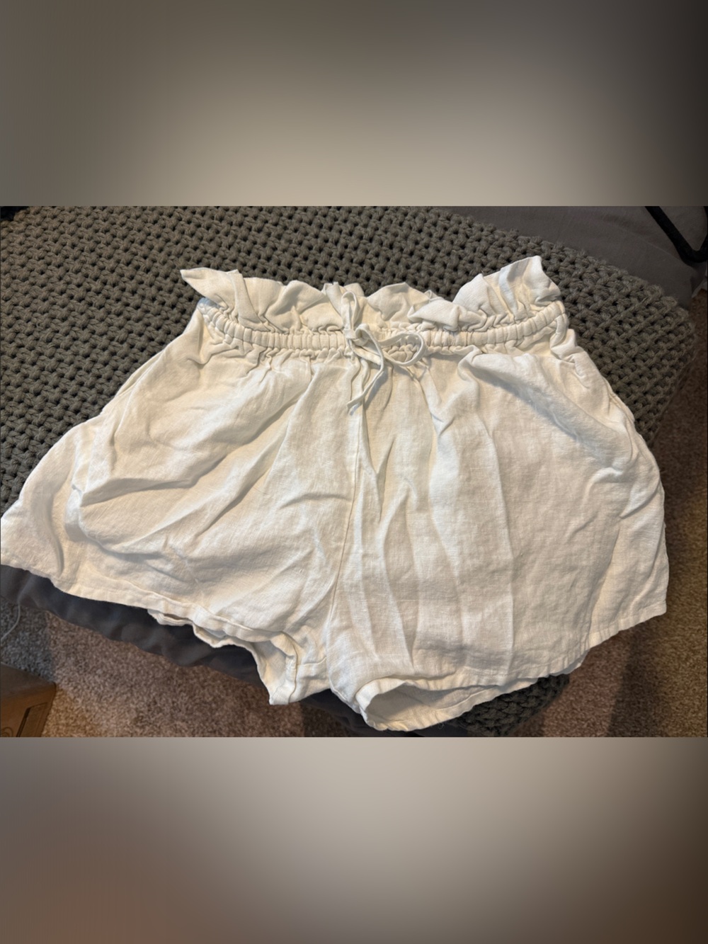 Posse White Women's Elastic Waist Shorts with Drawstring
